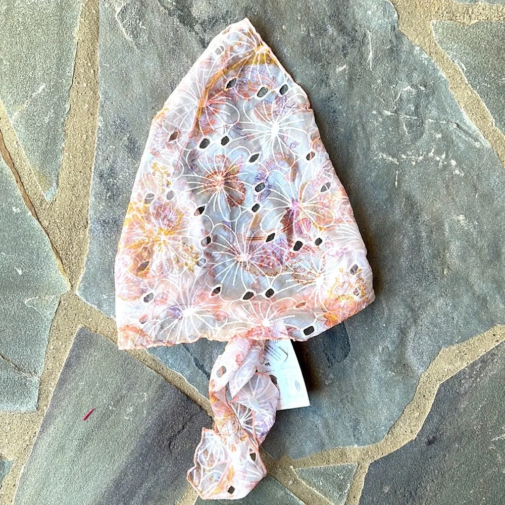Pastel Floral Head Scarf